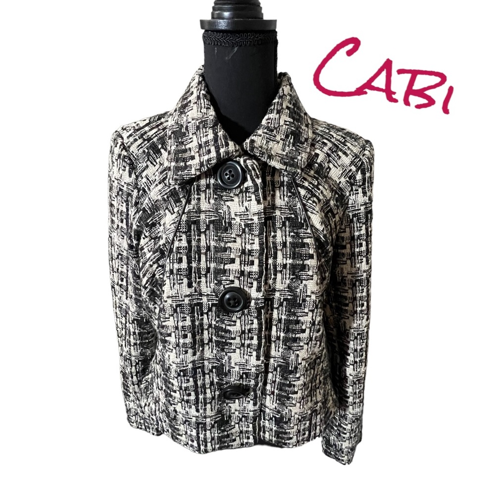 CAbi Black and White Women's Jacket